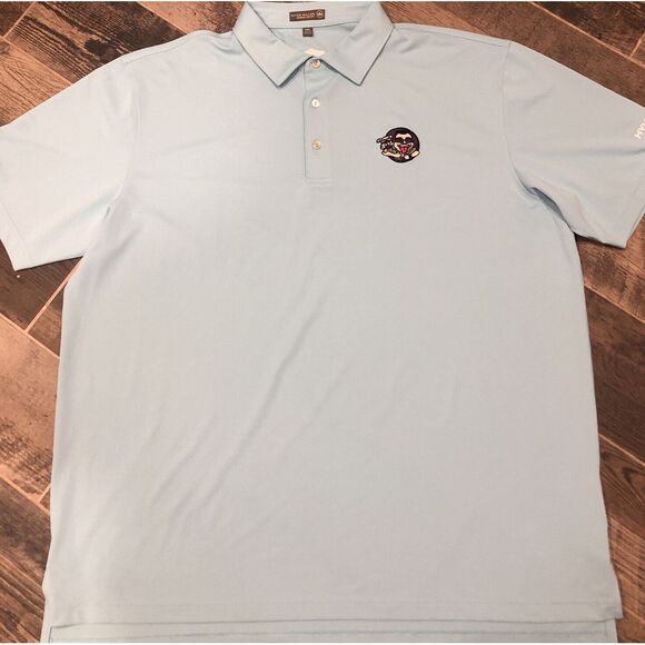 Men's Peter Millar Summer Comfort Polo Golf Shirt Chevy Hyundai‎ Logos XXL